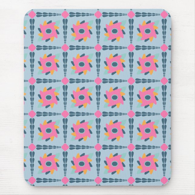 Dekorfarbene Fliese Mousepad (Vorne)
