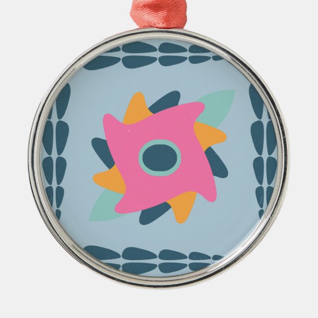 Dekorfarbene Fliese Ornament Aus Metall (Vorne)