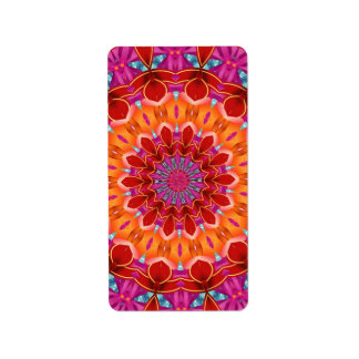 Dekorfarbiges Muster Adressaufkleber