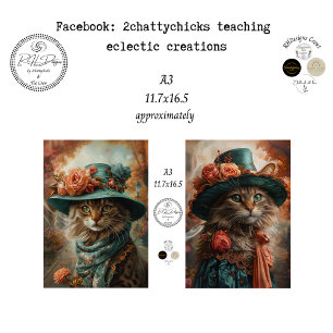 Dekorieren A3 Scrapbooking viktorianische skurrile Seidenpapier