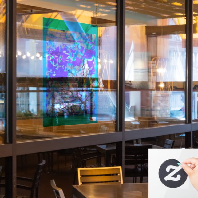 Dekorieren des elektrischen blauen Fensters Fensteraufkleber (Restaurantfenster)