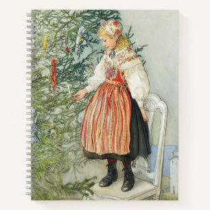 Dekorieren des Weihnachtsbaumes - Carl Larsson Notizbuch