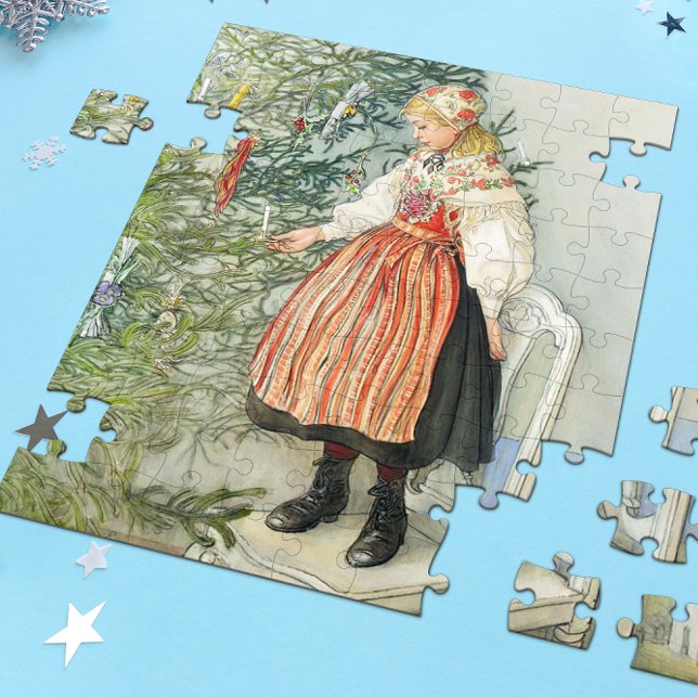 Dekorieren des Weihnachtsbaumes - Carl Larsson Puzzle (Von Creator hochgeladen)