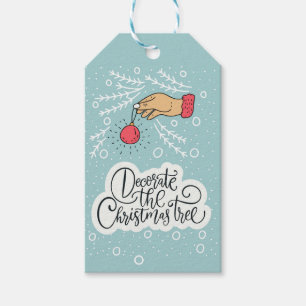 Dekorieren des Weihnachtsbaumes Geschenkanhänger