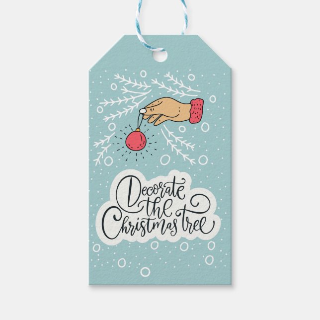 Dekorieren des Weihnachtsbaumes Geschenkanhänger (Vorderseite)