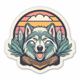 Dekorieren mit den Schönheitswolf-Stickern der Nat Aufkleber