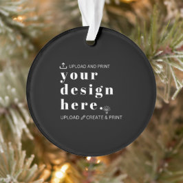 Dekorieren Sie Ihr Design Hochladen Akrylus Runde Ornament