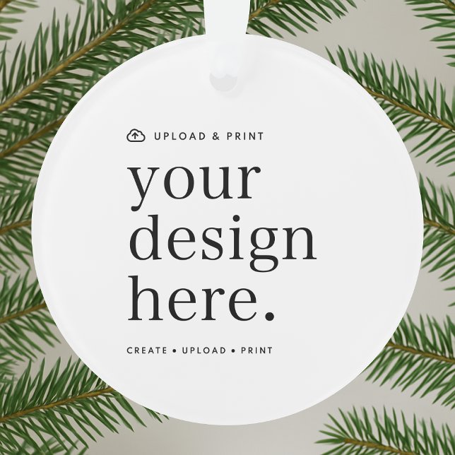 Dekorieren Sie Ihr Design Hochladen Akrylus Runde Ornament (Your own decor creation, simply upload your photo or design artwork from Photoshop, Canva & more!)