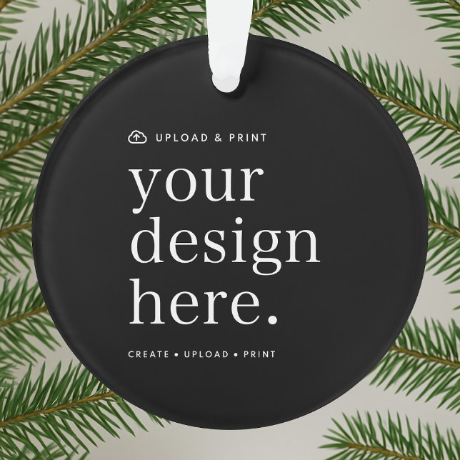 Dekorieren Sie Ihr Design Hochladen Akrylus Runde Ornament (Your own ornament creation, simply upload your photo or design artwork from Photoshop, Canva & more!)