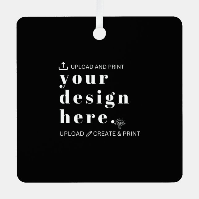 Dekorieren Sie Ihr Design hochladen Metallplatz Ornament Aus Metall (Vorderseite)