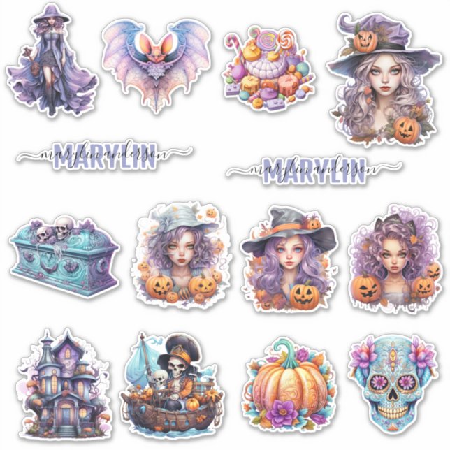 DEKORIEREN SIE IHR HALLOWEEN-PARTY MIT INDIVIDUELL AUFKLEBER (Vorderseite)