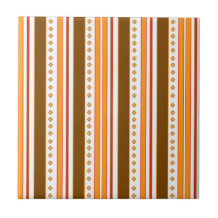 Dekorieren Tile Retro Orange braunes Muster Print  Fliese
