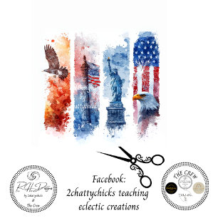 Dekorieren USA Paneele ähnlich wie Tumbler Seidenpapier