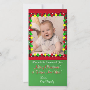 Dekoriert mit Liebe/Foto-Grußkarte Feiertagskarte