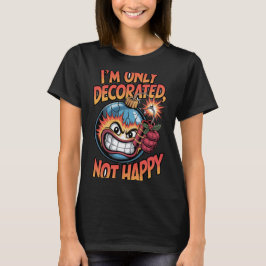 Dekoriert, nicht glücklich T-Shirt