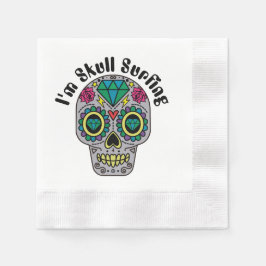 Dekorierte Abstrakte Skull Napkins Serviette