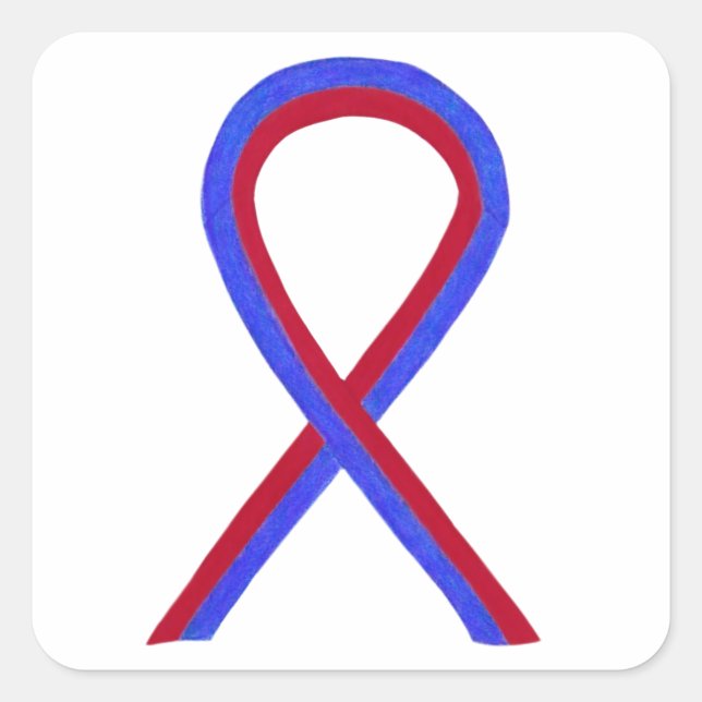 Dekorierte Aufkleber für Rot und Blau (Vorderseite)