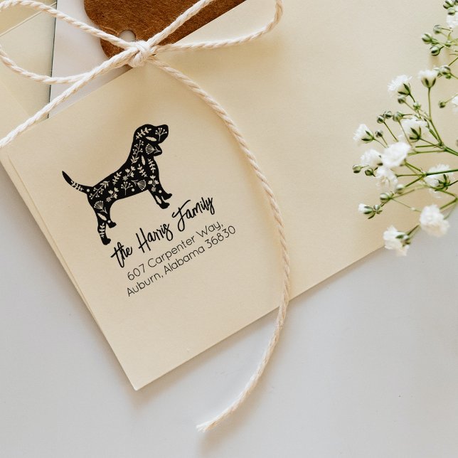 Dekorierte Beagle Family Rücksendeadresse Gummistempel (Von Creator hochgeladen)