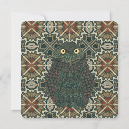 Dekorierte Burrowing Owl Earth Tones Flat Card