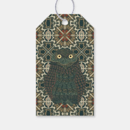 Dekorierte Burrowing Owl Golden Brown Earth Tones Geschenkanhänger