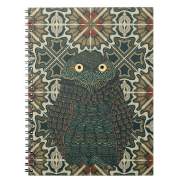 Dekorierte Burrowing Owl Golden Brown Earth Tones Notizblock