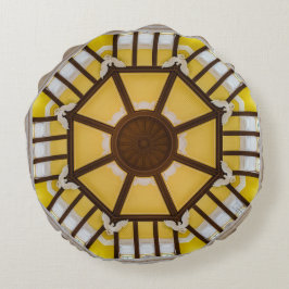 Dekorierte Decke am Bahnhof Tokio Rundes Kissen