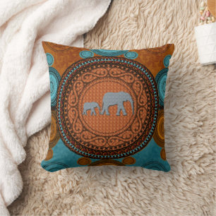 Dekorierte Elefanten American MoJo Pillow Kissen
