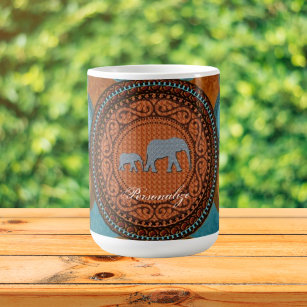 Dekorierte Elefanten Kaffee-Tasse Tasse