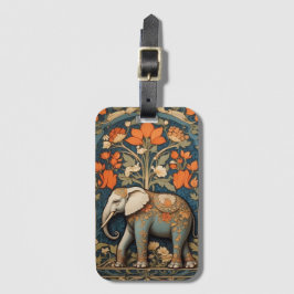 Dekorierte Elephant William Morris Inspirierte flo Gepäckanhänger