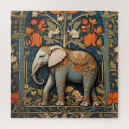Dekorierte Elephant William Morris Inspirierte flo Puzzle
