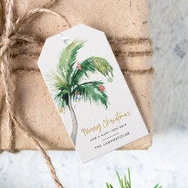Dekorierte Familie Palm Tree Weihnachtsfeiertage Geschenkanhänger