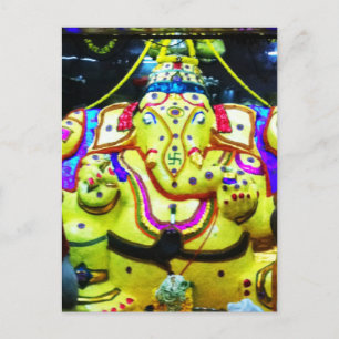 Dekorierte Ganesha Postkarte