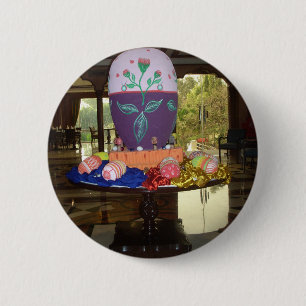 Dekorierte Ostereier Art Print Button
