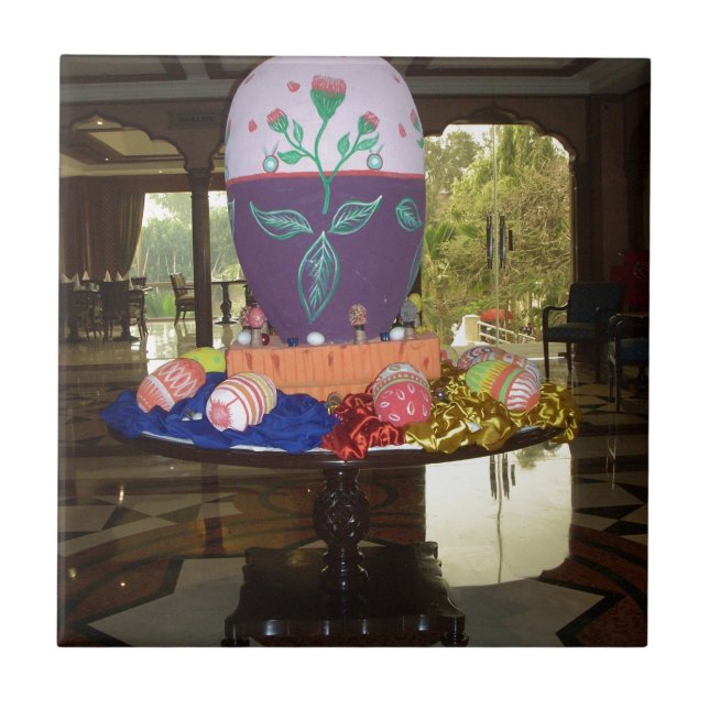 Dekorierte Ostereier Art Print Fliese (Vorderseite)