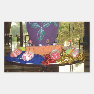 Dekorierte Ostereier Art Print Rechteckiger Aufkleber