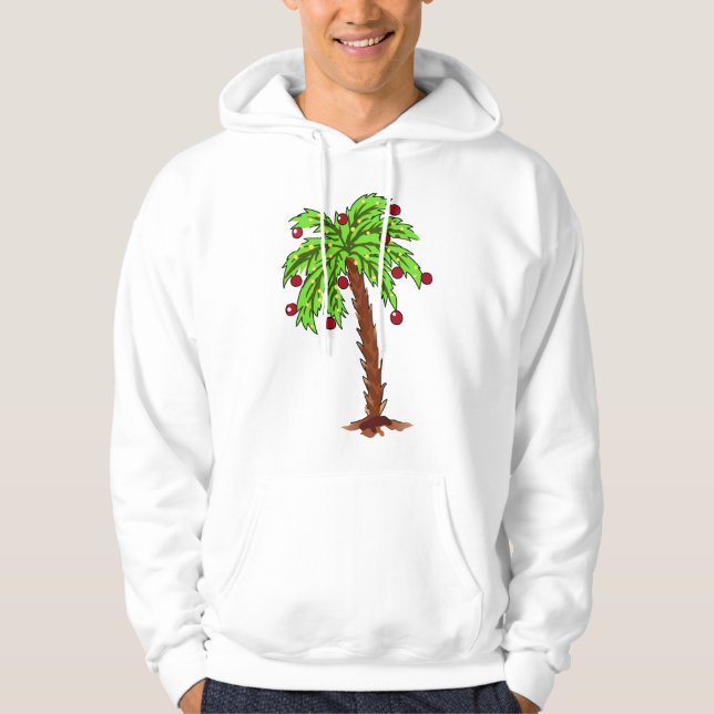 Dekorierte Palmenbaume Hoodie (Vorderseite)