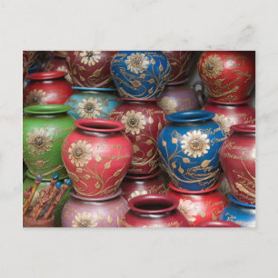Dekorierte Pots, Huaraz, Cordillera Blanca Postkarte