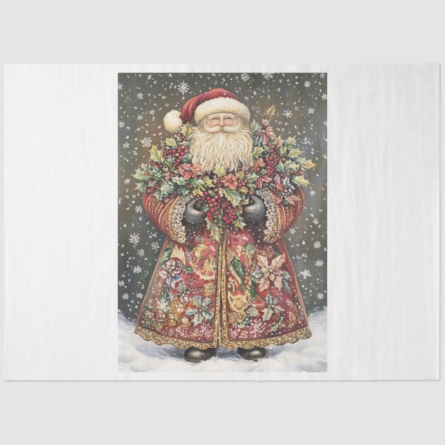Dekorierte Robe Santa Seidenpapier (Vorderseite)