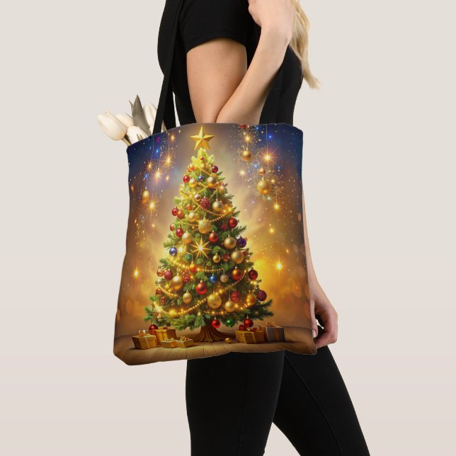Dekorierte Weihnachtsbaum-Tasche (Von Nahem)