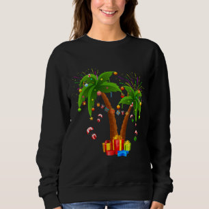Dekorierte Weihnachtspalme Tropische Xmas Coconu Sweatshirt