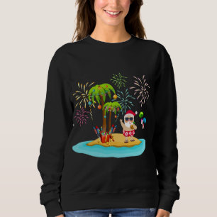 Dekorierte Weihnachtspalme Tropische Xmas Coconu Sweatshirt