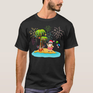 Dekorierte Weihnachtspalme Tropische Xmas Coconu T-Shirt
