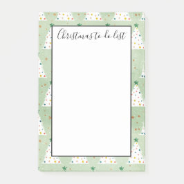 Dekorierte weiße Weihnachtsbaumen Grüne Sterne zu  Post-it Klebezettel