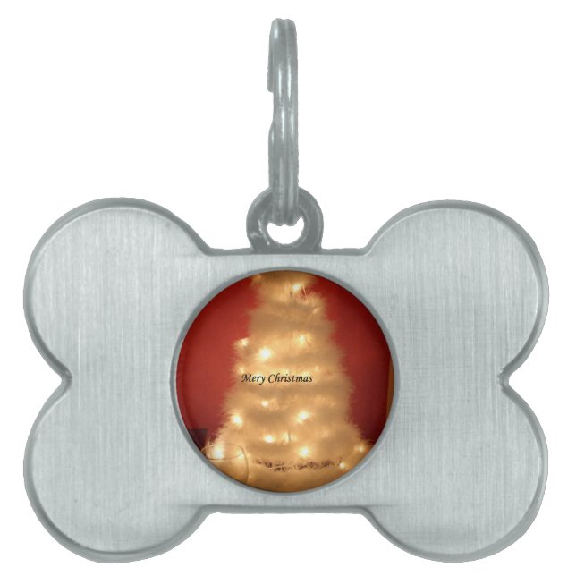 Dekorierte weiße Weihnachtsbaumsammlung Tiermarke (Vorderseite)