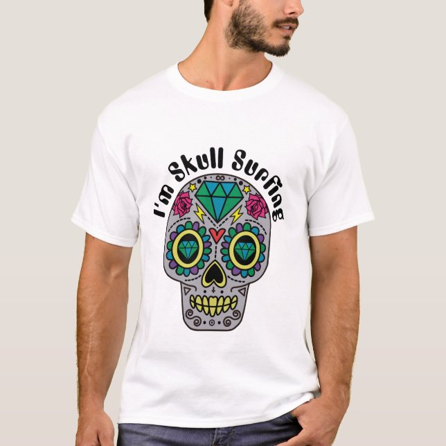 Dekorierter Abstrakter SchädelT - Shirt (Vorderseite)