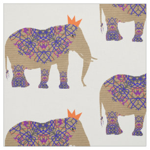 Dekorierter Elefant Niedlich Whimsy Fun Stoff