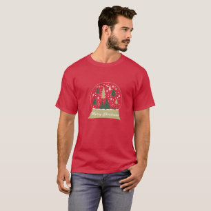 Dekorierter moderner Weihnachts-Schneeball T-Shirt