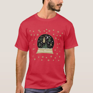 Dekorierter moderner Weihnachts-Schneeball T-Shirt