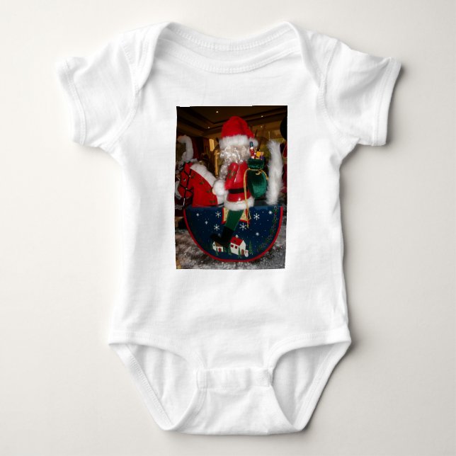 Dekorierter Weihnachtsmann Weihnachtskunst Print/D Baby Strampler (Vorderseite)