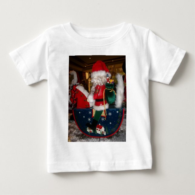 Dekorierter Weihnachtsmann Weihnachtskunst Print/D Baby T-shirt (Vorderseite)